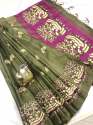 Women's silk khadi saree thumb 2
