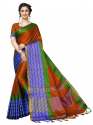 Women's soft cotton silk saree thumb 4