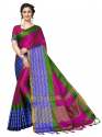 Women's soft cotton silk saree thumb 5