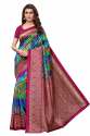 Women's Unstiched Art Silk Saree with Blouse Piece thumb 10