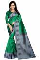 Women's Unstiched Art Silk Saree with Blouse Piece thumb 2