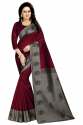 Women's Unstiched Art Silk Saree with Blouse Piece thumb 3