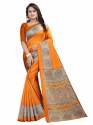 Women's Unstiched Art Silk Saree with Blouse Piece thumb 6