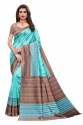 Women's Unstiched Art Silk Saree with Blouse Piece thumb 8