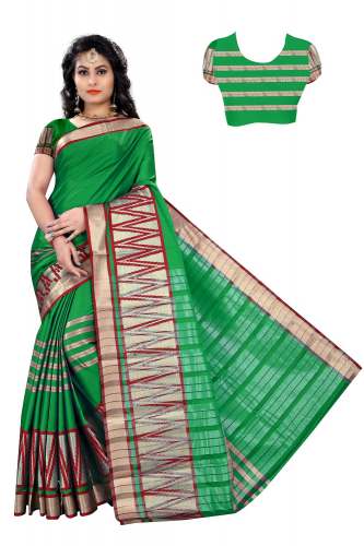 Womens Fancy  Cotton Silk Saree