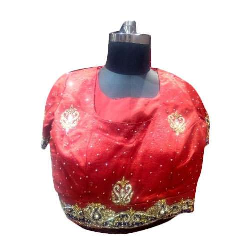 Ladies Red Embroidered Blouse