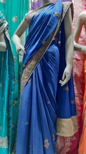 Sky Blue Saree by Raza Designers House