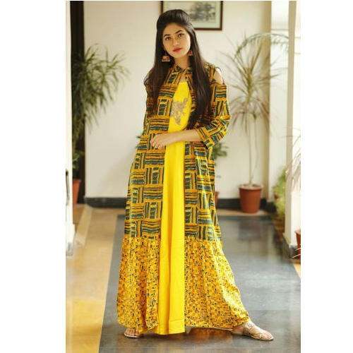 Ladies Cold Shoulder Long Kurti