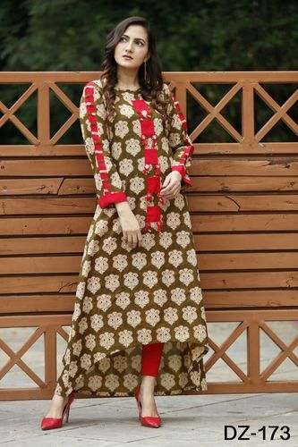 Ladies Designer Round Neck printed Kurti
