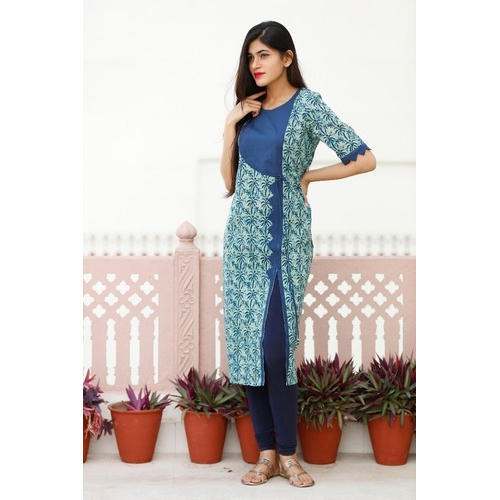 round neck fancy kurti
