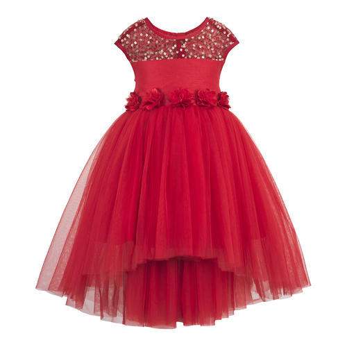 Red party wear frock