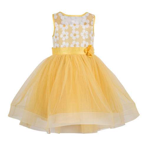 Yellow baby frock by Toy Balloon Fashion Private Limited