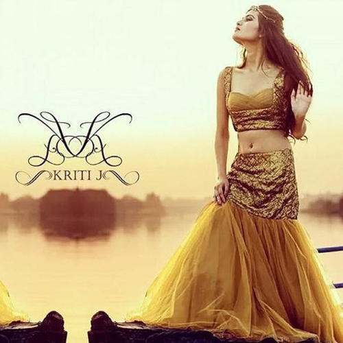 Gold Fish Cut Lehenga
