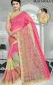 Festive Wear Net panel Embroidered Saree