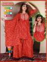 	Wedding Wear Reyon Ladies Embroidery Sharara Set  thumb 1