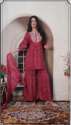 	Wedding Wear Reyon Ladies Embroidery Sharara Set  thumb 2