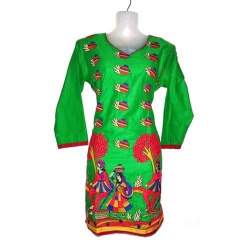 Cotton Kachi Work Embroidered Kurti