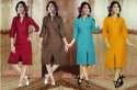 Multiple  color Rayon Straight Plain Kurtis  thumb 1