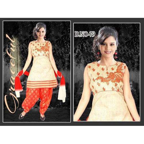 Ladies Patiala Banglori silk Suit by Radhe Creation