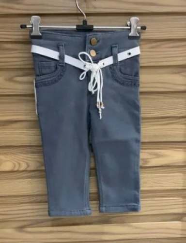 Girls Denim Capri Jeans  by Princess Apparels