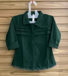 Green Color Kids Girls Top