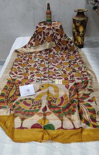 Tusser Ghicha Silk Saree by sampurna boutique