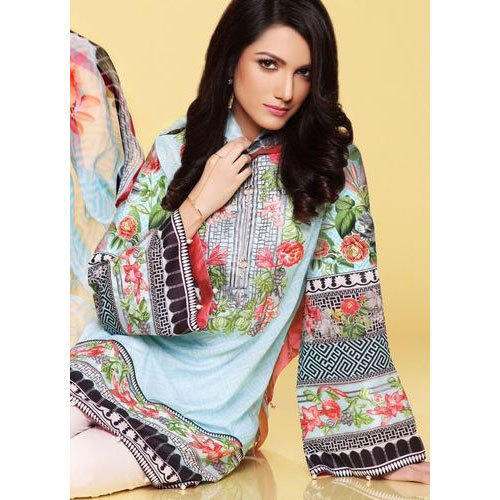 Unstitched Chiffon Pakistani Suit 