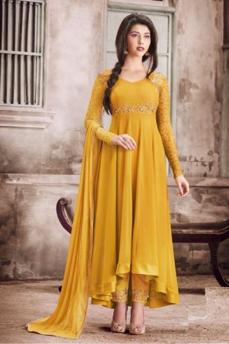 Designer women Embroidered Semi Stitch Suit