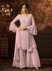 Light Purple Heavy Georgette sharara suit