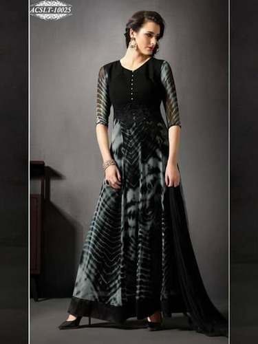 Black Designer Anarkali Suits by Yasmeen Fashion Pvt Ltd