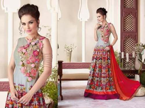 Embroidered Designer Anarkali Suits by Yasmeen Fashion Pvt Ltd