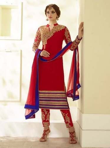 Red Designer Suits by Yasmeen Fashion Pvt Ltd
