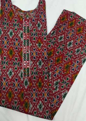 Patola Print Cotton Kurti For Women by Sanganeri art