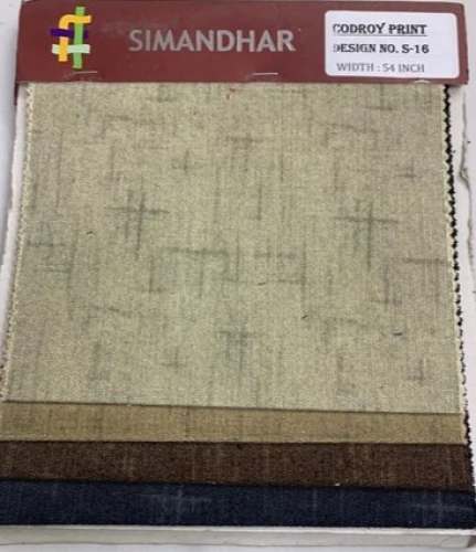 54 Corduroy print Suiting Fabric  by Simandhar Textile