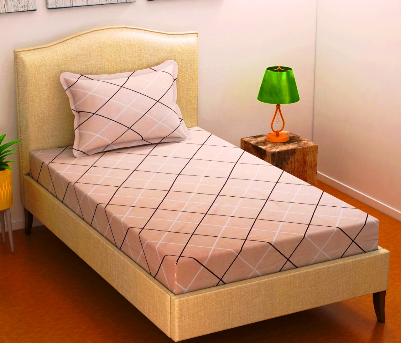 single fitted bedsheet by shree shyam enterprises 
