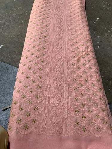 Pink Kurta Sherwani Embroidered Fabric 