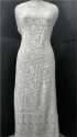 White Lucknowi Chikan Embroidery Fabric   thumb 1