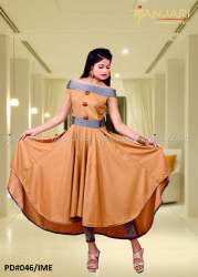 Beige Color Low Shoulder Dress