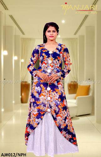 Blue Floral Kurti