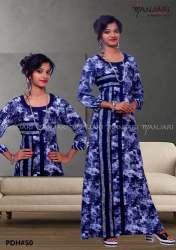 Blue Rayon Printed Kurti