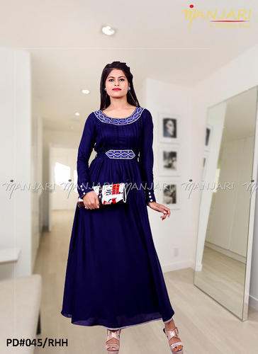 Navy Blue Long Frock