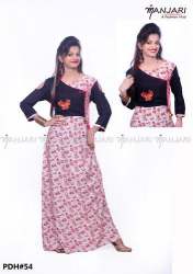 Printed Angarkha Style Dress