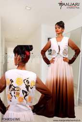 Shaded Georgette Designer Kurti With Koti