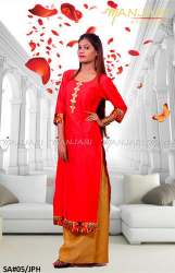 Silk Kurti With Printed Border