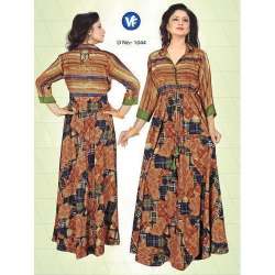 Collar Long Casual Kurti