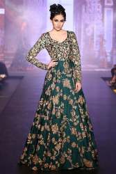 Party Wear Dark Green Lehenga Choli