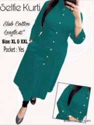 65 SELFI POCKET cotton kurti  