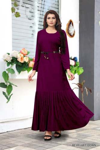 85 VELVET GOWN DESIGNER KURTIS 