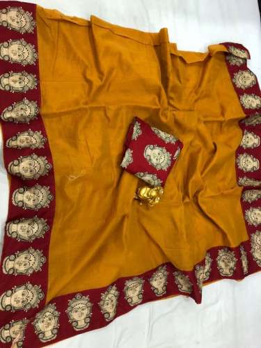 Border Chanderi Silk  Saree