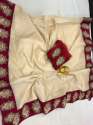 Border Chanderi Silk  Saree thumb 3
